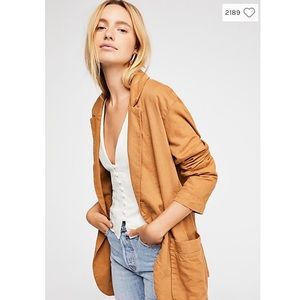 Free People Simply Perfect Blazer in Rich Earth